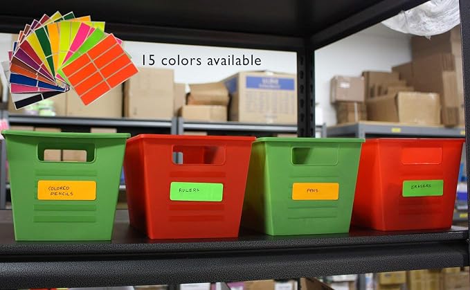 Royal Green Rectangular Stickers Color Coded Write on Labels - Image 4