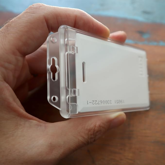 Permanent Locking Hard Plastic Badge Holder - Image 4