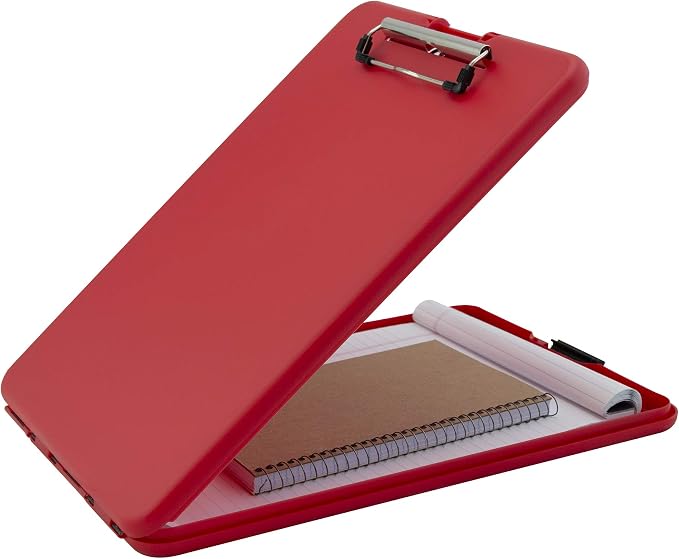 Saunders SlimMate Plastic Storage Clipboard Letter Size Red, Assembled in USA - Image 8