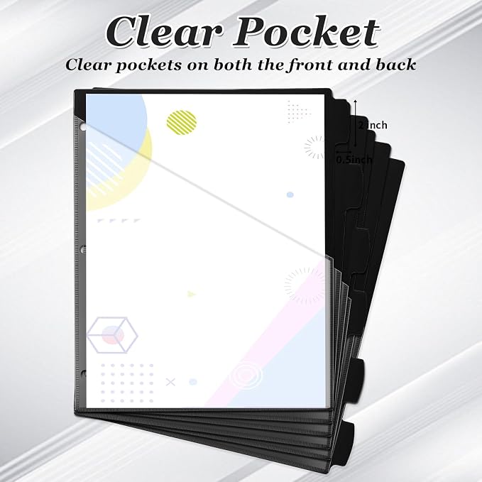 Epakh 12 Pcs Binder Dividers for 3 Rings Binders Index Dividers - Image 4