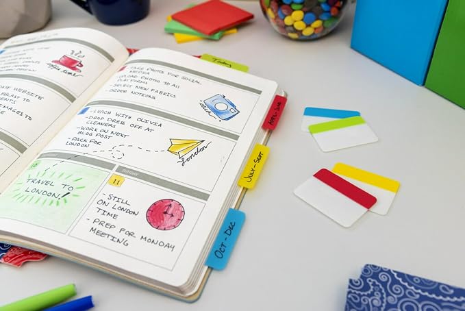 Post-it Tabs, 2 in, 6 Tabs/Color, 5 Colors, 0.4" x 2.8" - Image 8