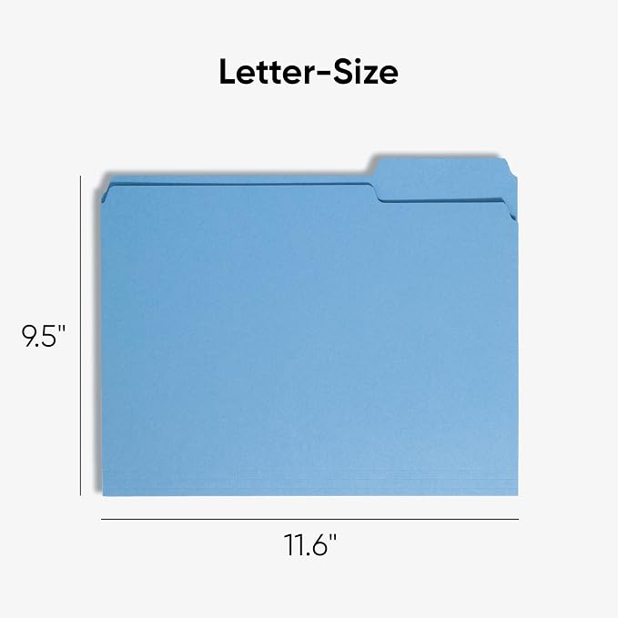 Smead Blue File Folders for Documents, - Image 2