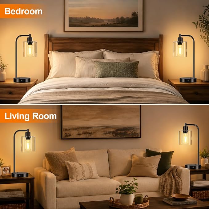 Set of 2 Industrial Touch Control Table Lamps - Image 7