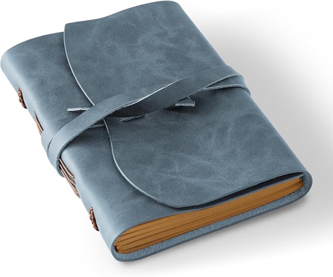 RILIHO Leather Journal Notepad, Small Notebook 4.8x6.5 Inches, Mini Journal by RILIHO