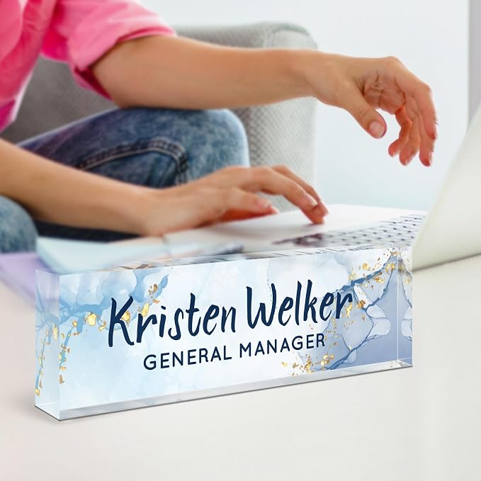 Name Plate for Desk, Desk Name Plate Personalized, Office Decor for Women Men - Image 6