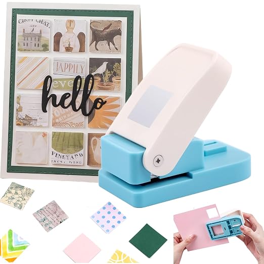 Square Hole Punch, 1 inch Square Punch, Stamp Puncher, Postage Stamp Cutter by CYFUNDESIGN
