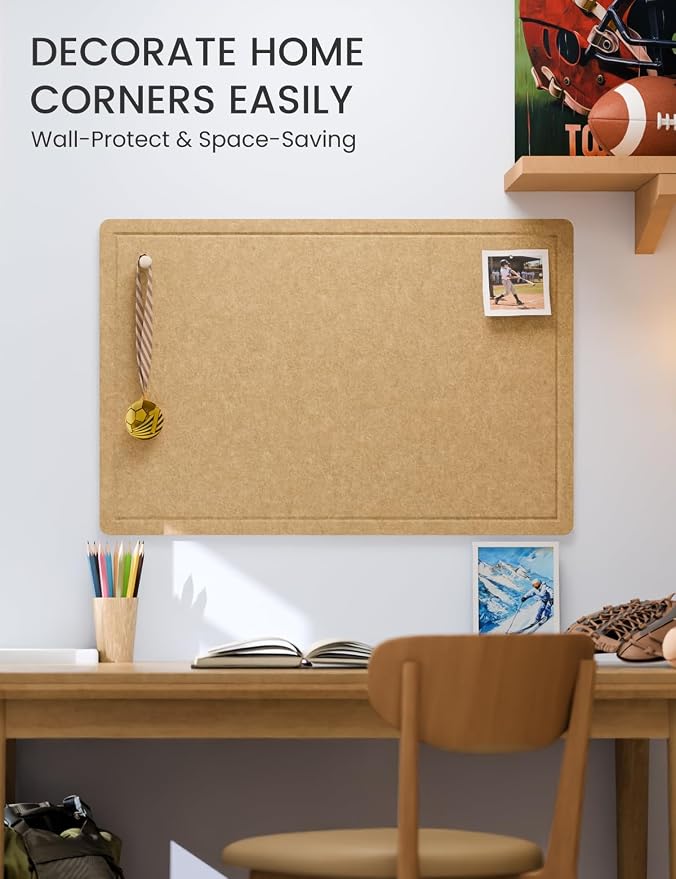 Fluxynara Bulletin Board, 35.4" x 23.6" Cork Board Alternative - Image 4