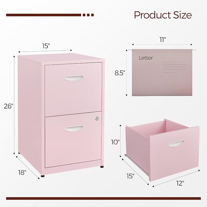 Kubohogar 2 Drawer File Cabinet - Image 3