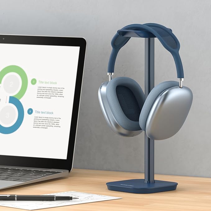 Headphone Stand, Desktop Headset Holder Heavy Base Desk Earphone Stand Aluminum - Image 8