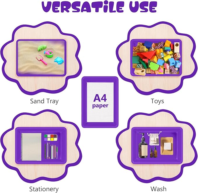 ShineMe 6 Pack Paper Trays for Classroom, Stackable Letter Size Storage Tray - Image 5