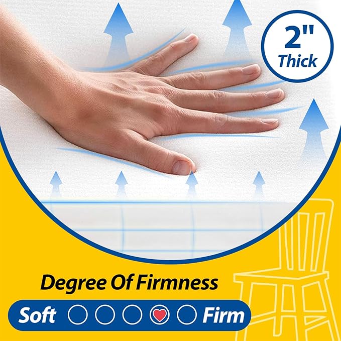 AAAAAcessories D-Shaped Chair Cushions, Machine-Washable Cover, Geometric Blue - Image 7