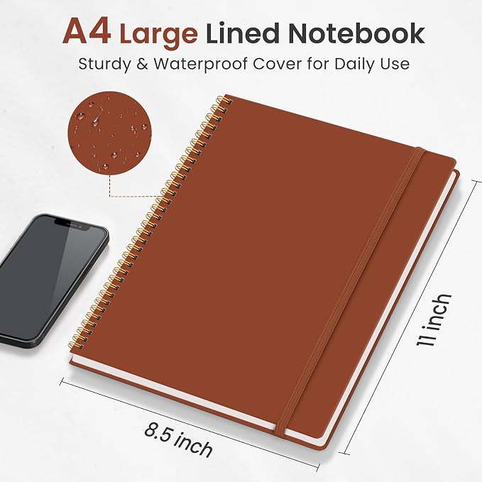 Taja Spiral Lined Notebook, 8.5"x11" Notebooks - Image 5