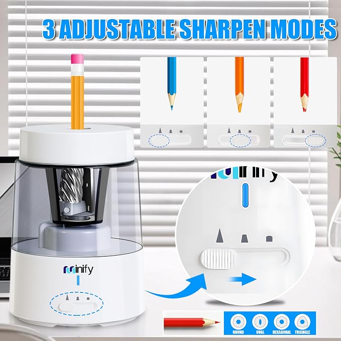 Pencil Sharpener Electric Pencil Sharpener Heavy Duty Blade Rechargeable - Image 3