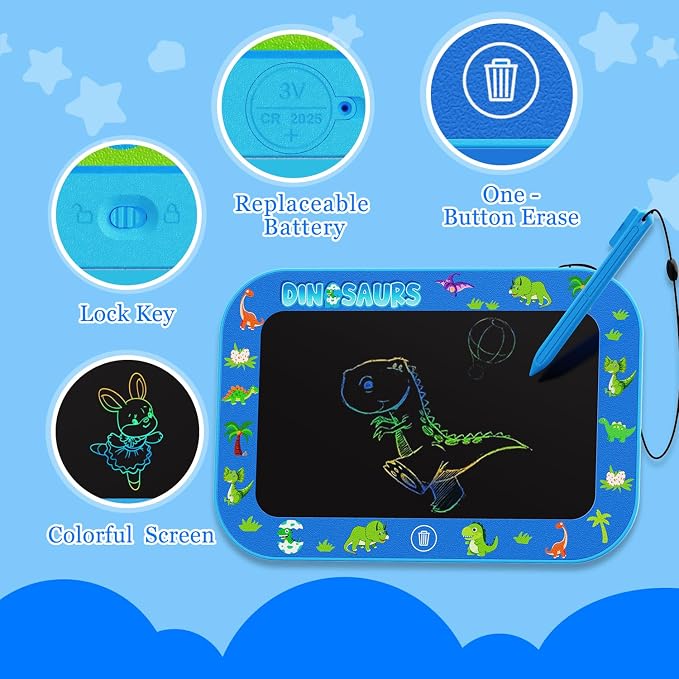 LCD Writing Tablet for Kids, 12Inch Colorful Reusable Erasable Electronic - Image 4