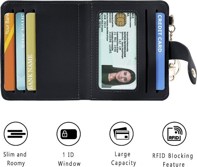 Airkit Small Wallet Women RFID, PU Leather Card Holder - Image 6