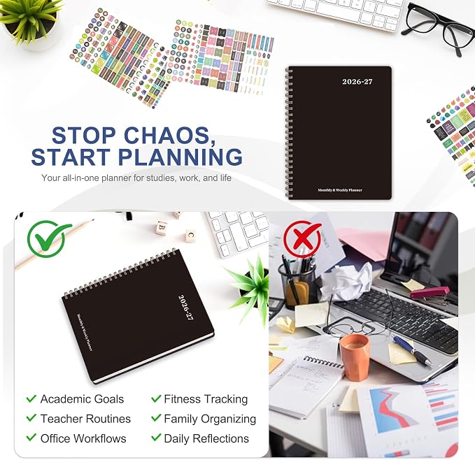 Planner 2026-2027, Weekly and Monthly Academic Year Calendar Planner, July 2026 - Image 6