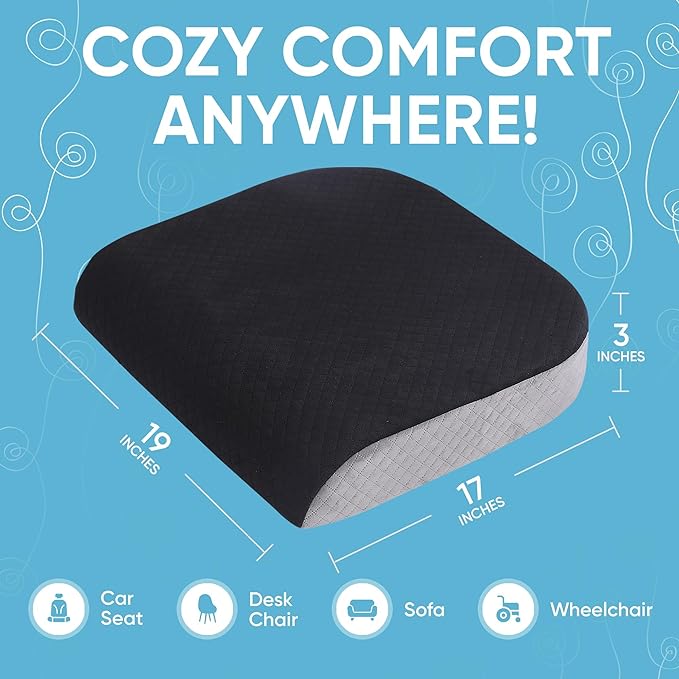 Large Seat Cushion Memory Foam for Office Chair, Wheelchair Cushions, Floor - Image 5