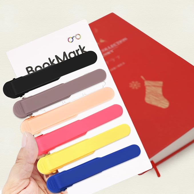 SMUK 6pcs Smart Silicone Bookmark, Book Marks Clip - Image 5