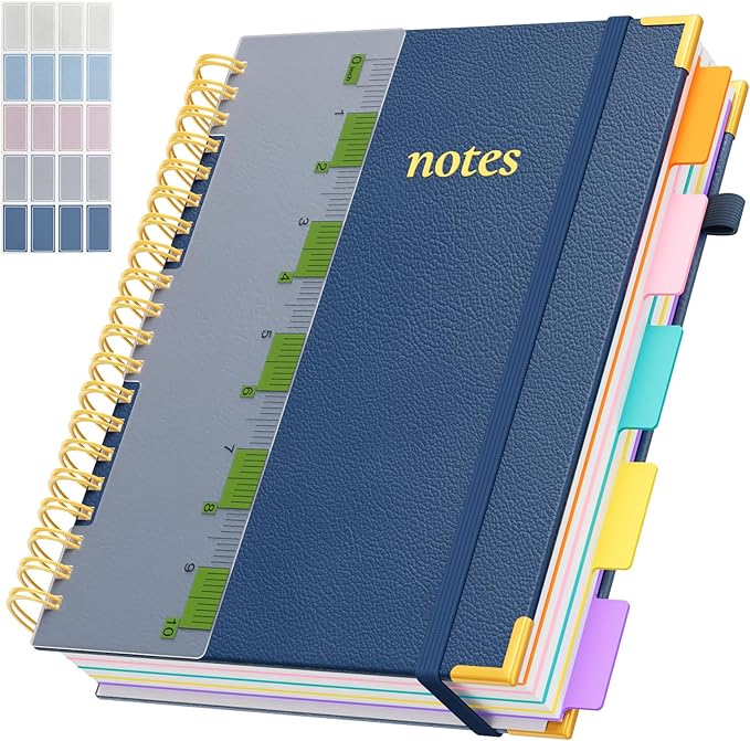 XYark A4 Hardcover Spiral Notebook, 8.5"x11" College Ruled Notebooks by XYark
