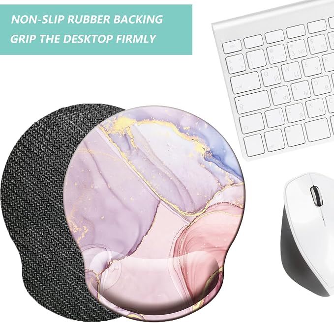 Mouse Pad with Wrist Support, Ergonomic Mouse Pad with Memory Foam Wrist Rest - Image 4