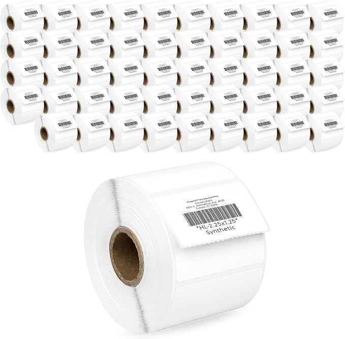 HOUSELABELS 2.25" x 1.25" Address Labels on 1" Core in Polypropylene Compatible by HouseLabels