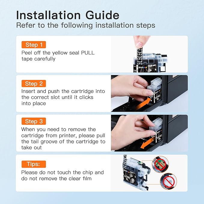 E-Z Ink Compatible Ink Cartridge Replacement for Brother LC-103XL LC103XL LC103 XL LC103BK High Yield Compatible with DCP-J4110DW DCP-J152W MFC-J285DW MFC-J870DW MFC-J245 MFC-J4310DW (2 Black)-DeskLoop Office