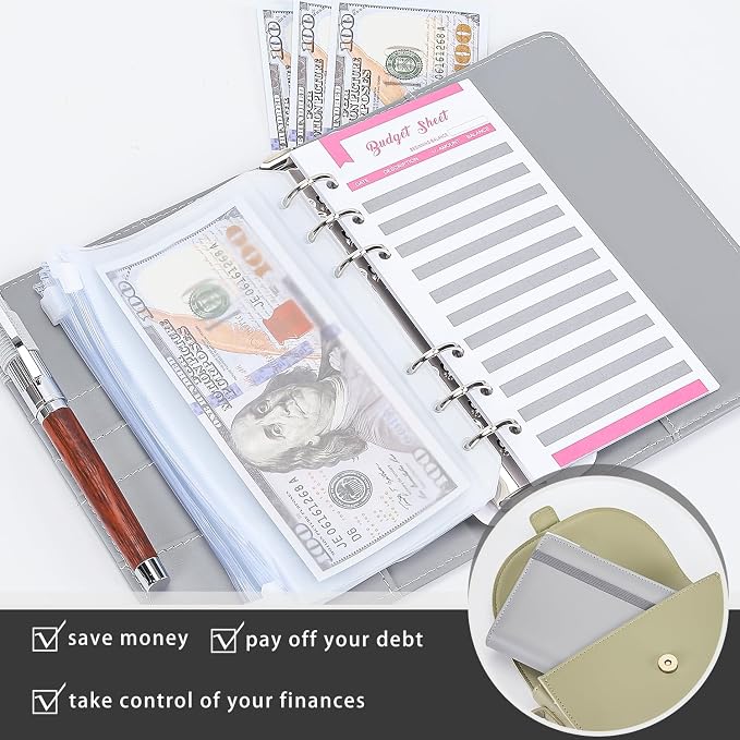 NICOOTH Budget Binder A6 Money Saving Binder - Image 3