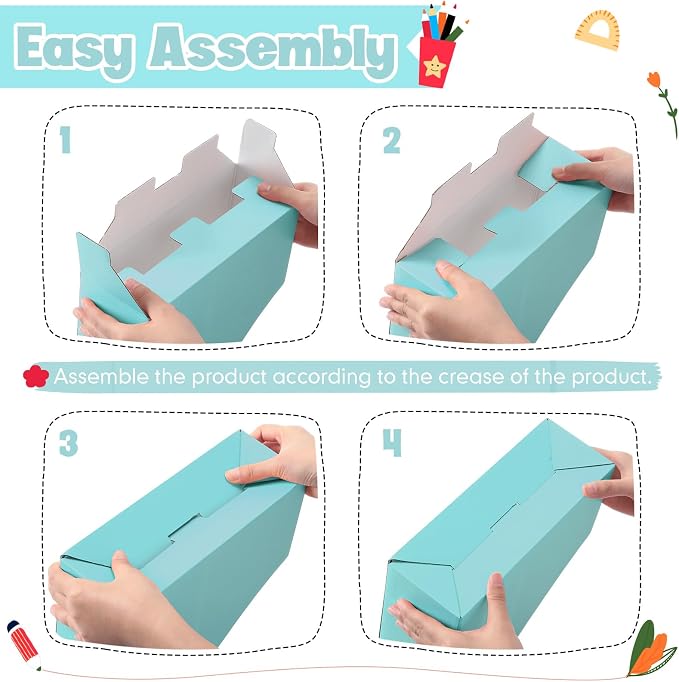 Colarr 48 Pcs Cardboard Magazine Holders 12 Colors Magazine Storage Box - Image 4