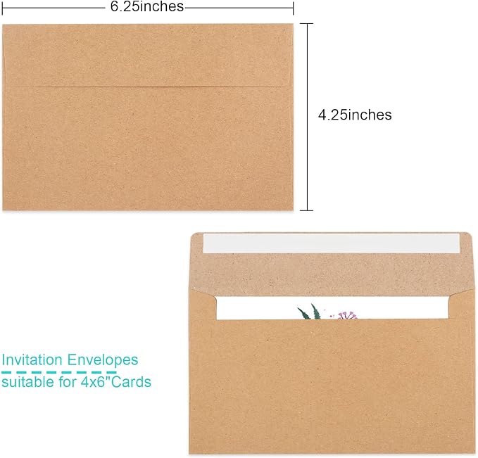 65 Packs A4 Invitation Envelopes, 4x6 Photo Envelopes - Image 2