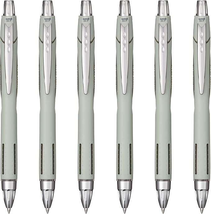 Uni-Ball Jetstream RT Ballpoint Pen, Fine Point, Sage Barrel, 6 Pens by uni-ball