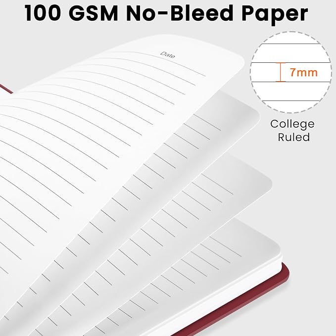 CICPAP Lined Spiral Journal Notebook, A5 College Ruled Notebook - Image 2