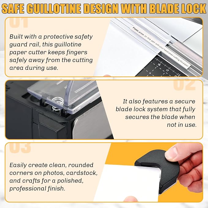 12“ Paper Cutter, 8 Sheet Capacity, Heavy Duty Paper Cutter - Image 5