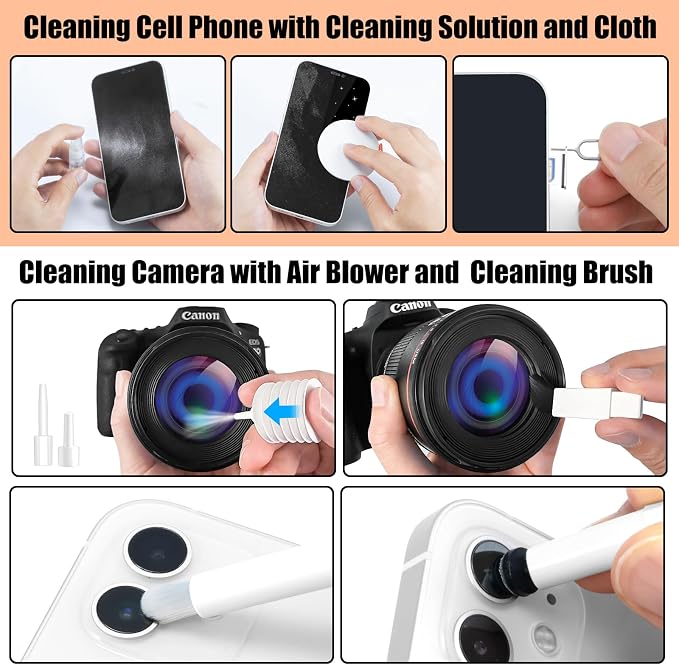 walrfid Laptop Phone Screen Cleaner Kit, Computer Keyboard Brush Cleaning Spray - Image 5