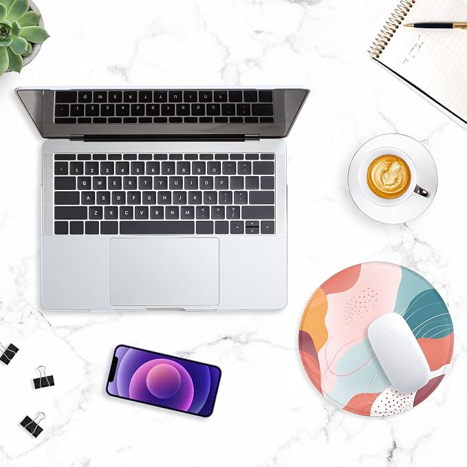 ITNRSIIET Round Mouse Pad with Stitched Edge Premium-Textured Waterproof - Image 7
