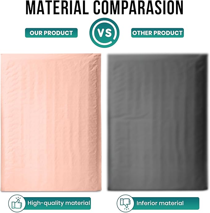 Levex - #0000 4" x 6" [5 Pack] Light Pink Poly Bubble Mailers, Padded Envelope Mailers, Packing Envelope & Mailing Bags for Shipping-DeskLoop Office