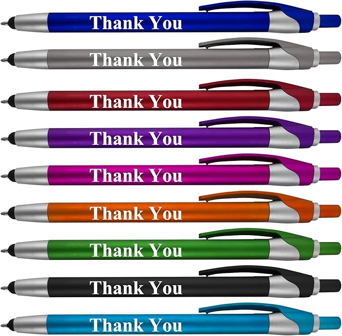 Personalized With your Custom Logo or Text Pens-Pack of 450- for Marketing, Parties, and Events, 2 in 1 Capacitive Stylus & Ballpoint Pen Compatible With Touchscreen Devices, Blue Ink, Blue Pens