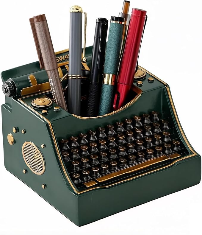 Retro Typewriter Pen Holder Desk Organizers by Amoysanli