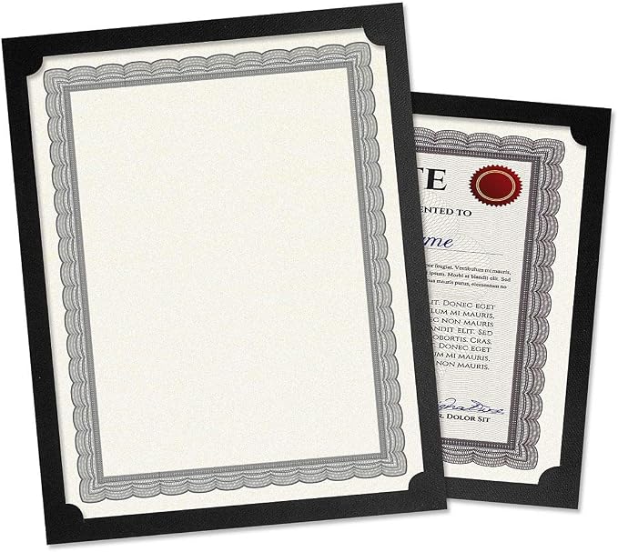 Plain Black Certificate Holders by Current