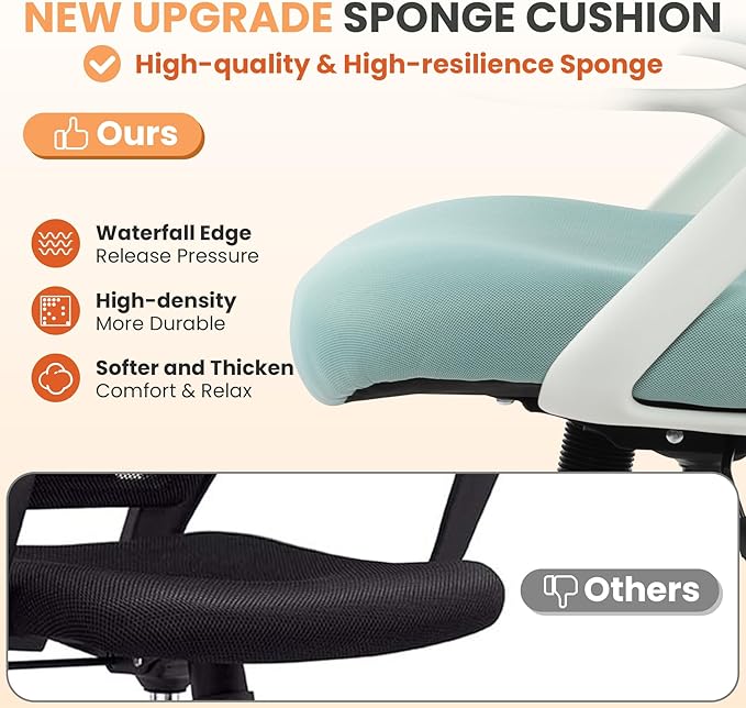 HYLONE Drafting Chair Tall Office, Ergonomic Standing Desk Stool Adjustable Drafting Chair Big Tall Drafting Office Chair Blue-DeskLoop Office