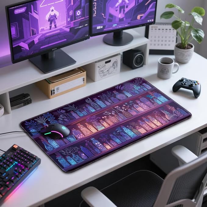 Mystical Potion Bottles Gaming Mouse Pad 31.5"x15.7"｜XXL Desk Mat, Non-Slip - Image 7