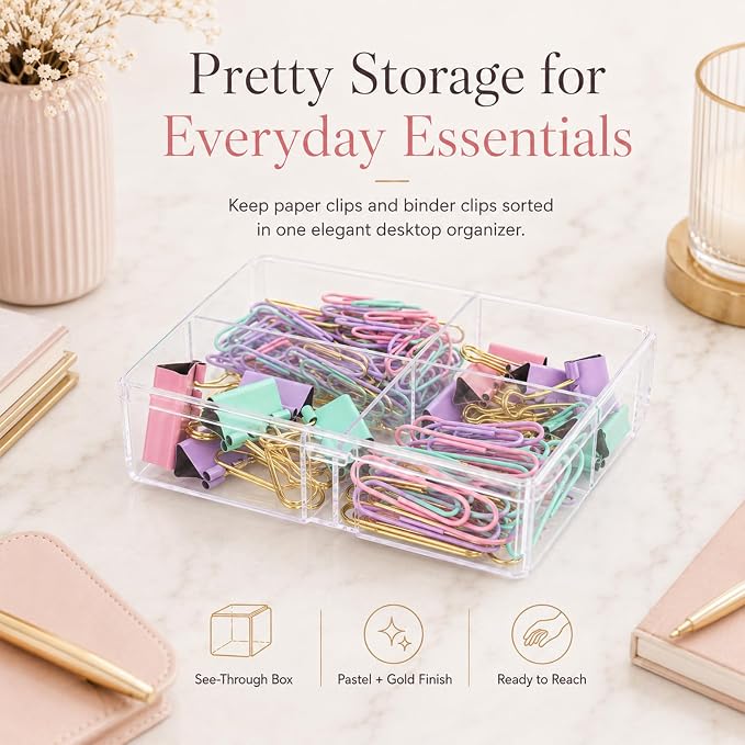Pastel Paper Clips Binder Clips Set - Image 7