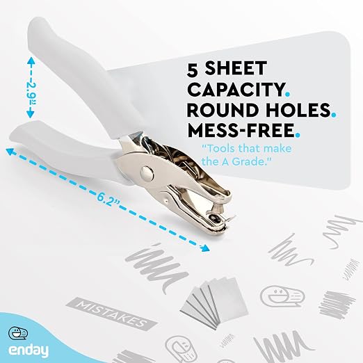 Single Hole Punch Metal Grey, 1/4” Hole Puncher - Image 4