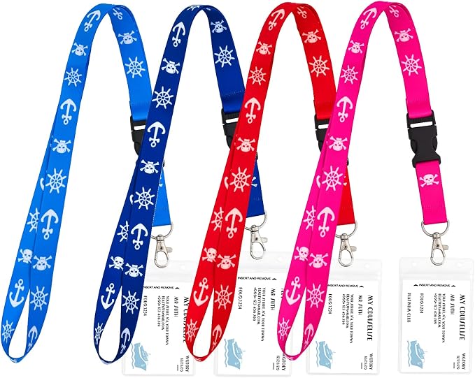 Cruise Lanyards, 4 Pack Waterproof Lanyards by Qsszk