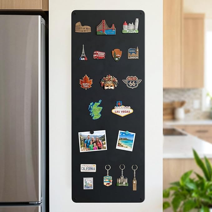 Travel Magnet Display Board: Non-Magnetic Fridge Wall Solution | 27.6"x 11.8" by Qiytecno