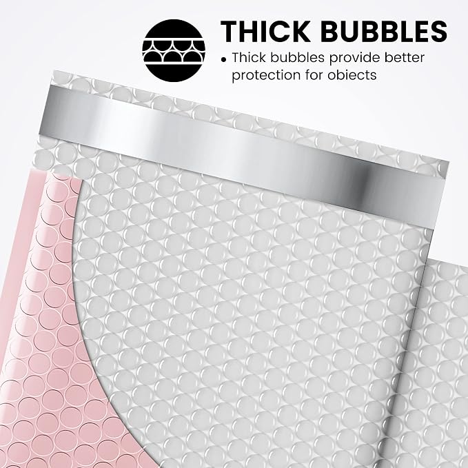 Fuxury 300 Pack Sakura Pink Bubble Mailers 6x10 Inch, Small Bubble Shipping - Image 3