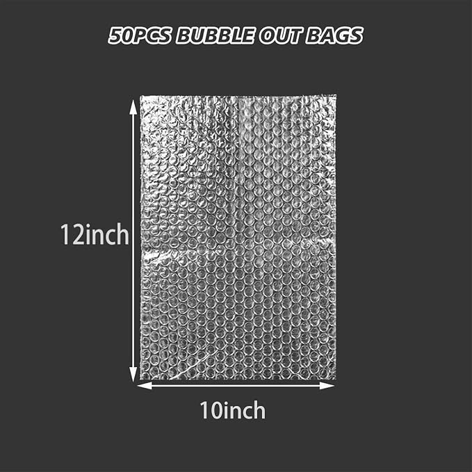 50Pcs Bubble Pouche Wrap, 10”x12” Bubble Bags - Image 2