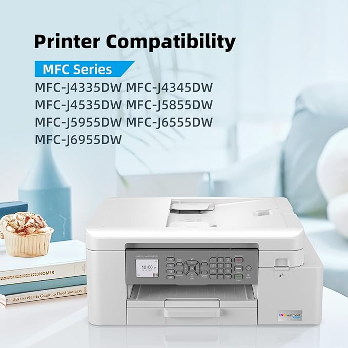 LC406 Ink Cartridges Compatible for Brother LC406 LC406XL LC 406 XL Work for Brother MFC-J4335DW MFC-J5855DW MFC-J4535DW MFC-J6555DW MFC-J6955DW Printer (4 Pack, Black, Cyan, Magenta, Yellow)-DeskLoop Office