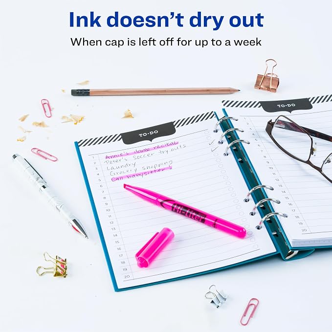 Avery Hi-Liter Pen-Style Highlighters, Smear Safe Ink, Chisel Tip, 12 - Image 5