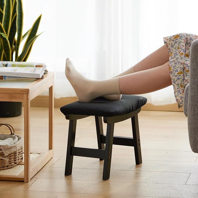 Foot Stool Ottoman Foot Rest Under Desk, Small Stool - Image 3