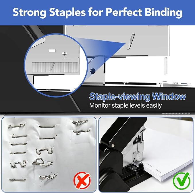 AFMAT Heavy Duty Stapler, 220 Sheets Capacity Stapler - Image 4